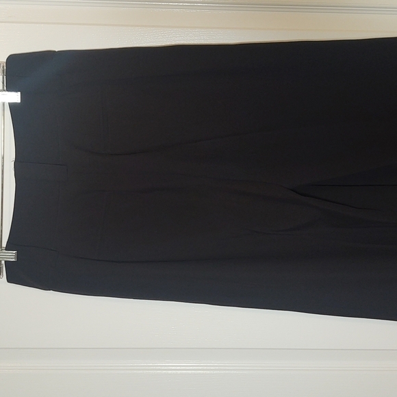 Madison Wide Waistband Pleated Black Women's Trousers - Picture 4 of 8